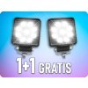 Epistar LED-Arbeitslicht, quadratisch, 27W, 2200 lm, 12/24V, IP67, 1+1 gratis! [L0077S]
