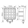 1652 1 epistar led arbeitslicht quadratisch 48w 3071 lm 9 32v ip67