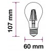 LED Glühbirne - 6W Filament E27 A60 Frost Abdeckung (Lichtfarbe Kaltweiß)