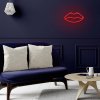 Forever Light Neon LED Dekoration - rote Lippen, 3xAA/USB