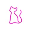 Forever Light Neon LED Dekoration - KATZE PINK, 3xAA/USB [RTV100210]