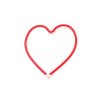 Forever Light Neon LED Dekoration - Herz rot, 3xAA/USB