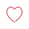 Forever Light Neon LED Dekoration - Herz rot, 3xAA/USB