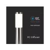 LED-Gartenlampe 1XE27 80cm ,  IP44 , Satin-Nickel