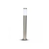 LED-Gartenlampe 1XE27 80cm ,  IP44 , Satin-Nickel