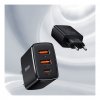 Baseus Schnellladeadapter 2xUSB, USB-C, PD, 3A, 30W, schwarz