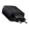 Baseus Schnellladeadapter 2xUSB, USB-C, PD, 3A, 30W, schwarz