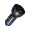 Baseus Autoladeadapter, Digitalanzeige QC + PPS Dual Quick 65W, grau [022886]