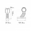 LED-Markierungsleuchte 15xLED, 12V/24V, IP67, rechts [L1946]