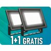 100W LED Flutlicht/Scheinwerfer, 8700lm, schwarz, 1+1 gratis!