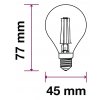 7028 1 led gluhbirne 4w filament e14 kreuz p45 klar abdeckung 2 stuck sichtpackung