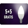 LED-Lampe E14, C37, 2,9W, 250lm, 180°, 5+5 gratis!