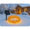 Solar-LED-Kupferkette 20m+2m, 200xLED, 600mAh, 8 Funktionen, IP44, warmweiß [RTV100387]