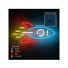 Neolia Neon LED-Dekoration ROCKET mit Dimmung, mehrfarbig, USB [RTV100474]