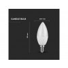 E14 LED Glühbirne - 3,7W, 320lm, Kerze/10-PACK!