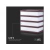 LED-Wandleuchte 8W, IP65, braun/2-PACK!