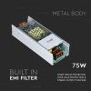 LED Netzteil - 75W 12V 6A Metall Slim