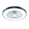 22W Deckenventilator mit LED-Licht 36W, mit Fernbedienung, CCT, 6 Geschwindigkeiten, schwarz [FANOKBL10G]