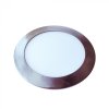 3446 2 18w led slim panel leuchte satin nickel rund
