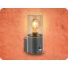 ORNO WANDLAMPE MIT SALVIA-SENSOR FÜR 1XE27 MAX. 15W, IP54, GRAU [AD-OP-6573GE27PPR]