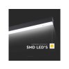 LED LINEARE AUFBAULEUCHTE 40W, 3300LM, SCHWARZ, 0-10V DIMMBAR, SAMSUNG CHIP, 6400K