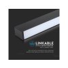 LED LINEARE AUFBAULEUCHTE 40W, 3300LM, SCHWARZ, 0-10V DIMMBAR, SAMSUNG CHIP, 6400K