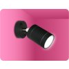 WANDNEIGUNGSLEUCHTE FÜR GU10-LAMPE, IP54, SCHWARZ [HI7033ABMS]