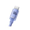 BASEUS CRYSTAL SHINE KABEL USB-A AUF USB-C 5A, 1,2M, LILA [030616]