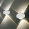 LED-Wandleuchte 2W, 200lm, doppelter Lichtstrahl, weiß, 1+1 gratis!