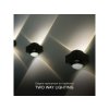 LED-Wandleuchte 2W, 200lm, doppelter Lichtstrahl, SCHWARZ, 1+1 Gratis!