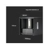 LED WANDLEUCHTE 11W, 1360LM, QUADRATISCH, IP65, SCHWARZ/2-PACK!