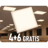 LED Panel mit Netzteil 40W, 4800lm, 60x60cm, PHILIPS Driver, 4+6 gratis!