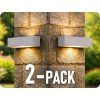 LED-Wandleuchte 9W, 850lm UP&DOWN, grau, IP65/2-PACK!