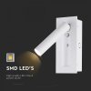 LED Nachttischlampe 2W, 76lm, CREE CHIP, weiß, 1+1 gratis!