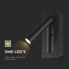 LED Nachttischlampe 2W, 76lm, CREE CHIP, schwarz, 1+1 gratis!