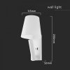 LED Nachttischlampe 2W, 60lm, USB/PD, CREE CHIP, weiß/2-PACK!