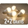 LED-Lampe E14 8,5 W, 1000 lm, G45, 2+2 gratis!