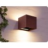 LED-Wandleuchte 2x3W, 450lm, IP65, braunrotes CORTEN