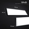 LED-Aufbaupanel mit Netzteil, 40 W, 4400 lm, 120 x 30 cm, Cree-Chip