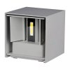 LED-Wandleuchte 11 W, 1360 lm, quadratisch, grau