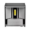 LED-Wandleuchte 11 W, 1360 lm, quadratisch, grau