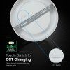 LED-Einbaupaneel mit Netzteil, 6W, 630lm, CCT, Backlit, rund
