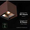 LED-Solarwandleuchte mit PIR-Sensor, 9 W, 800 lm, CCT, IP65, braun-rot, CORTEN