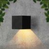 LED-Solarwandleuchte mit PIR-Sensor, 9W, 800lm, CCT, IP65, schwarz