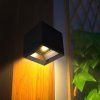 LED-Solarwandleuchte mit PIR-Sensor, 9 W, 800 lm, CCT, IP65, schwarz