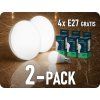 2 x E27 -Deckenleuchte mit Mikrowellensensor +2 x LED-Glühbirne - vergünstigte Verpackung!