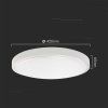 LED-Leuchte mit Mikrowelle und Lichtsensor, 36W, 3820lm, rund, weißer Rahmen