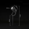 Garten-Steckleuchte für GU10, Aluminium, schwarz