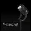 Garten-Steckleuchte für GU10, Aluminium, schwarz