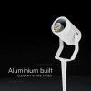 Garten-Steckleuchte für GU10, Aluminium, weiß, 1+1 gratis!